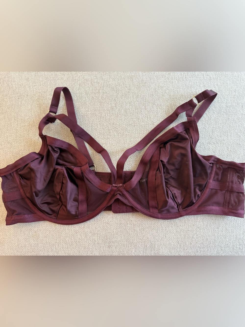 Sexy Sheer Bra in Deep Wine